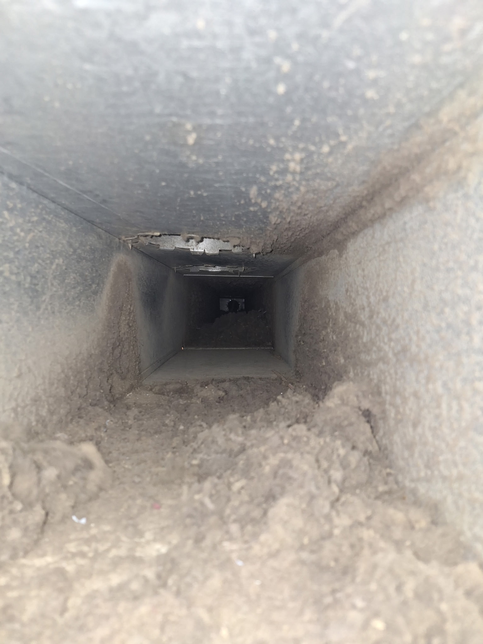 Photo of dusty air duct