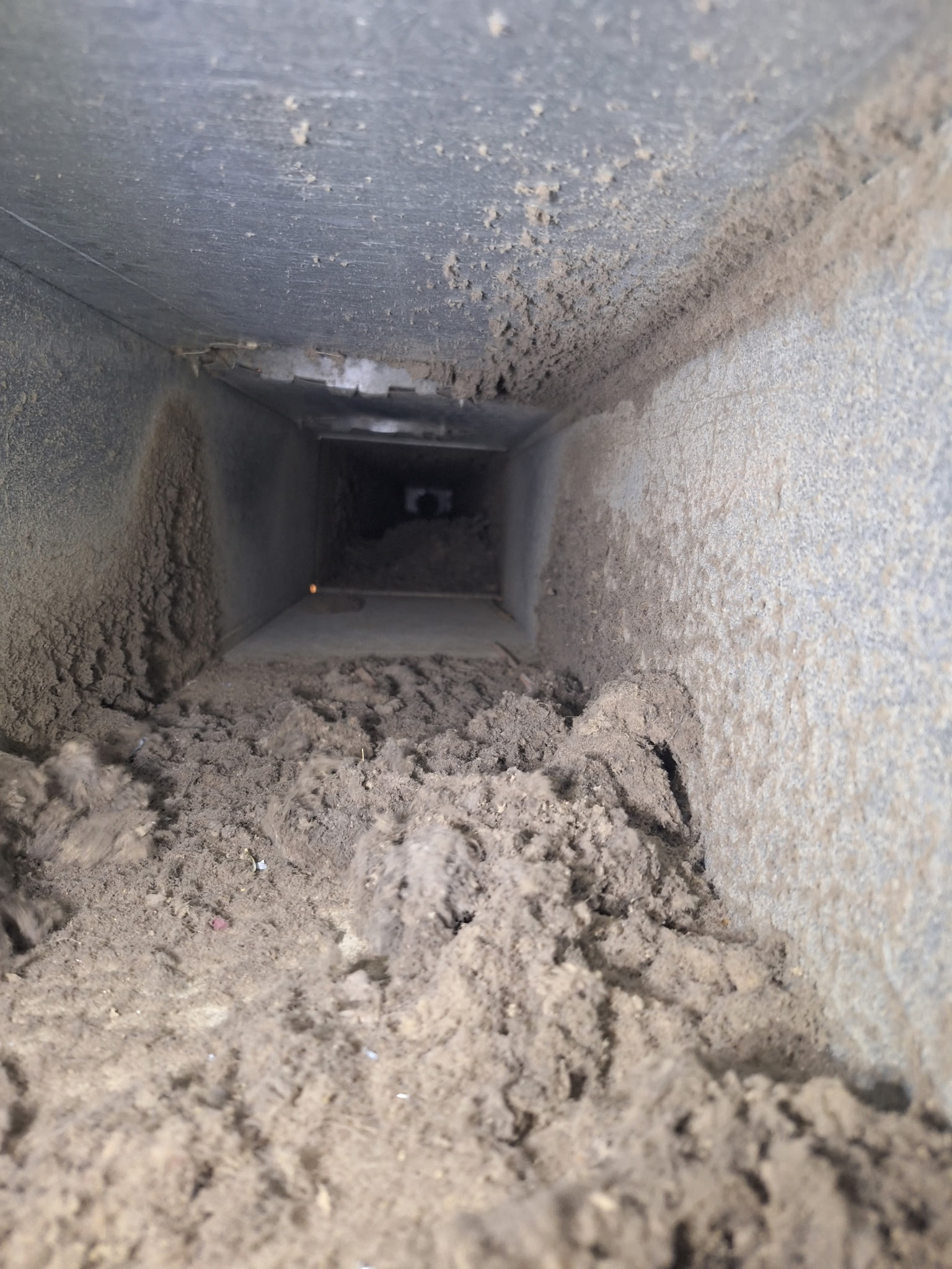 Photo of dusty air duct